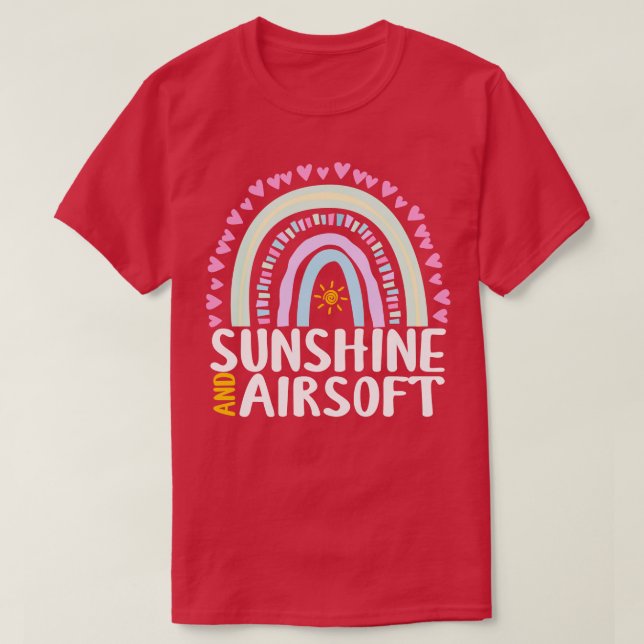 Camiseta Sunshine and Airsoft Cute Rainbow Gift para las mu (Diseño del anverso)