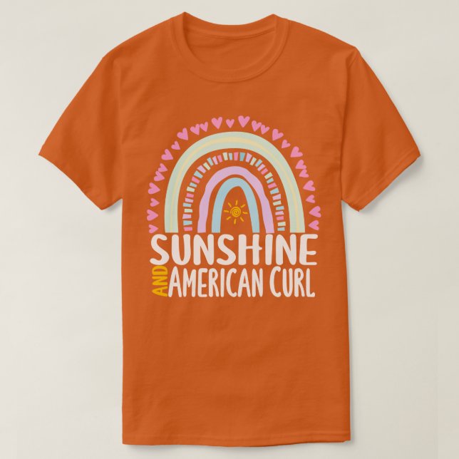 Camiseta Sunshine and American Curl Cute regalo arcoiris pa (Diseño del anverso)
