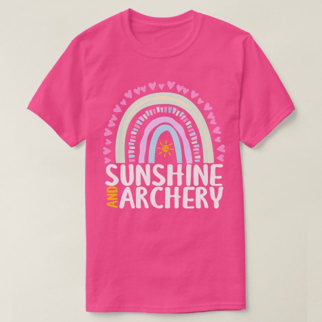 Camiseta Sunshine and Archery: un regalo de arcoiris para l (Diseño del anverso)