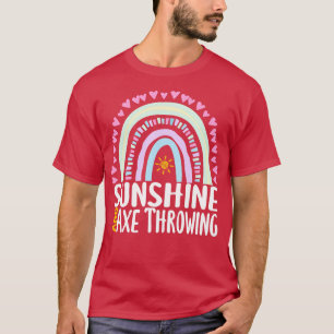 Camiseta Sunshine and Ax Throwing Cute Rainbow Gift para Wo