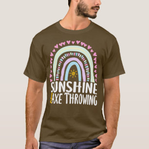 Camiseta Sunshine and Ax Throwing Cute Rainbow Gift para Wo