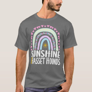 Camiseta Sunshine and Basset Hounds Cuece regalo arcoiris p