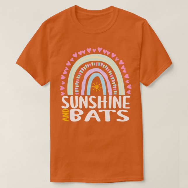 Camiseta Sunshine and Bats Cute el regalo arcoiris para las (Diseño del anverso)