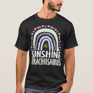 Camiseta Sunshine and Brachiosaurus Cute Rainbow Gigante pa