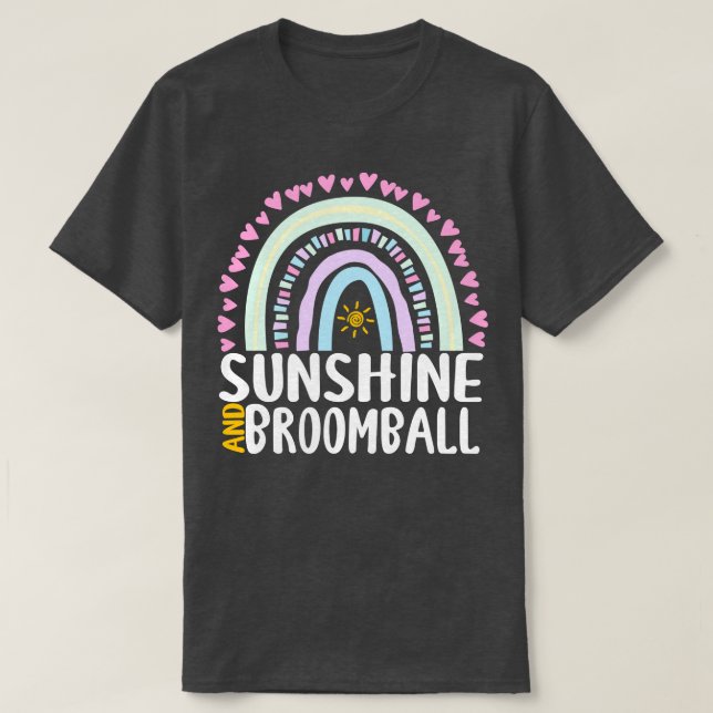 Camiseta Sunshine and Broomball Cute Rainbow Gift para las  (Diseño del anverso)