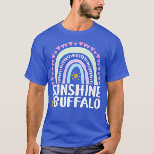 Camiseta Sunshine and Buffalo Cute Rainbow Gift para las mu