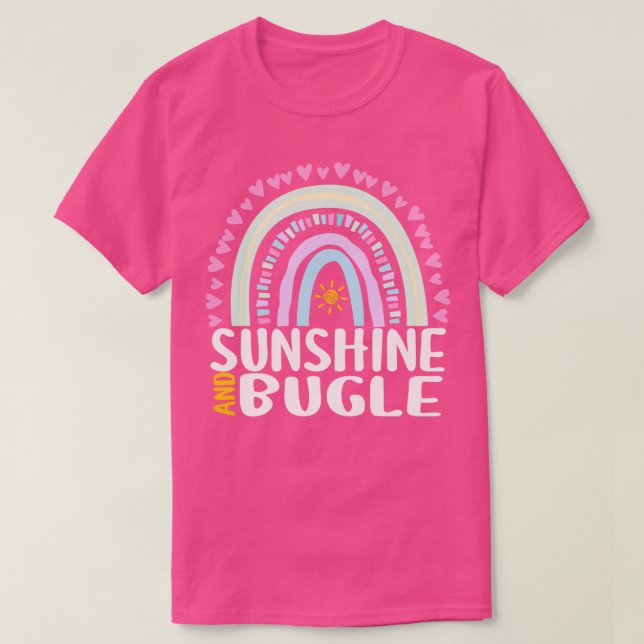 Camiseta Sunshine and Bugle Cute Rainbow Gift para mujeres  (Diseño del anverso)