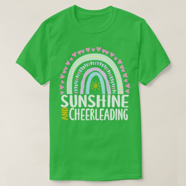 Camiseta Sunshine and Cheerled Cute Rainbow Gift para Wo (Diseño del anverso)