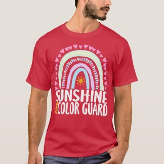 Camiseta Sunshine and Color Guard Cute Gráfico Arcoiris par