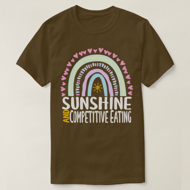 Camiseta Sunshine and Competitive Eating Cute Rainbow Gift (Diseño del anverso)
