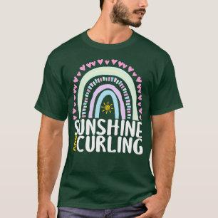 Camiseta Sunshine and Curling Cute Rainbow Gift para las mu