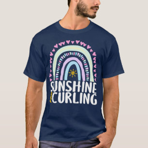 Camiseta Sunshine and Curling Cute Rainbow Gift para las mu