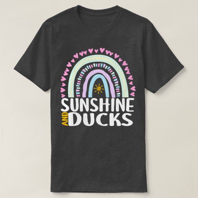 Camiseta Sunshine and Ducks adornan regalo arcoiris para mu (Diseño del anverso)