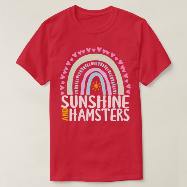 Camiseta Sunshine and Hamsters cortan regalo arcoiris para  (Diseño del anverso)