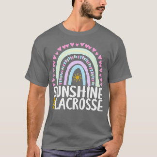 Camiseta Sunshine and Lacrosse Cute Rainbow Gift para las m
