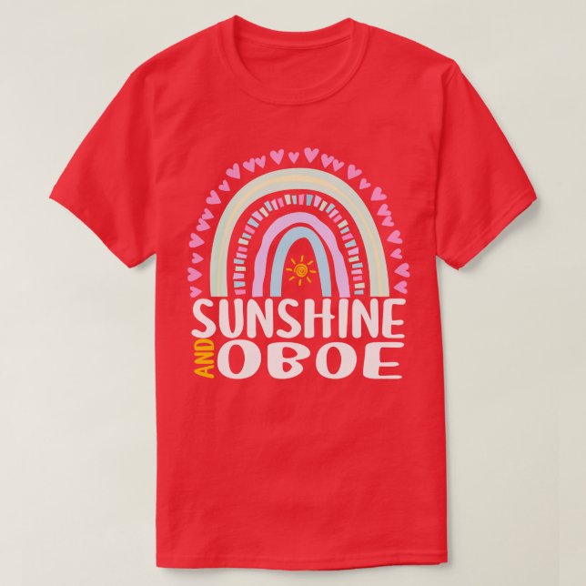 Camiseta Sunshine and Oboe Cute Rainbow Gift para mujeres (Diseño del anverso)
