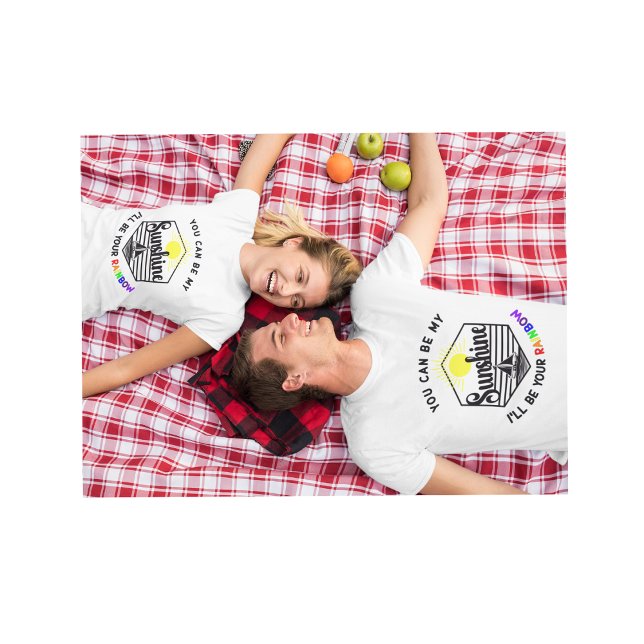 Camiseta Sunshine and rainbow love (You can be my Sunshine. I'll be your Rainbow.)