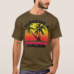 Camiseta Sunshine and Tanlines Summer Summertime Beach Surf