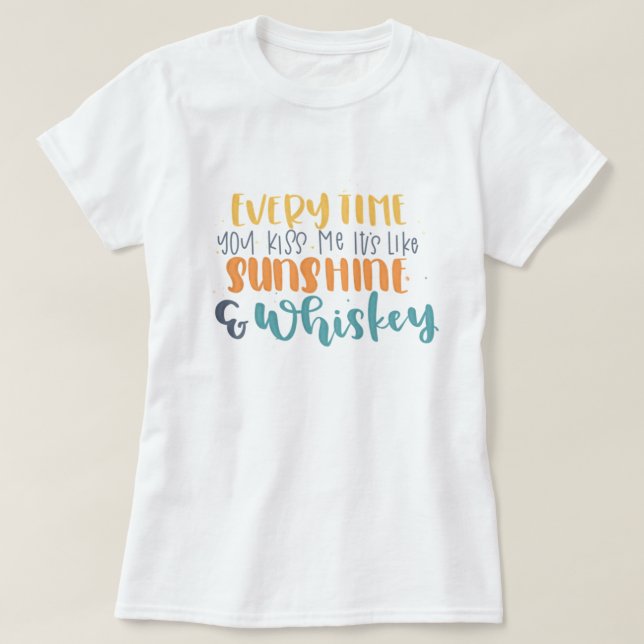 Camiseta Sunshine and Whiskey Color (Diseño del anverso)