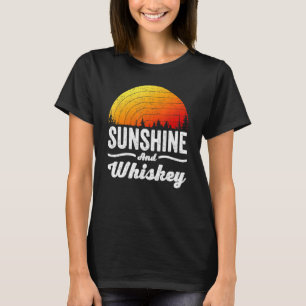 Camiseta Sunshine and Whiskey Vintage Retro Beach Summer