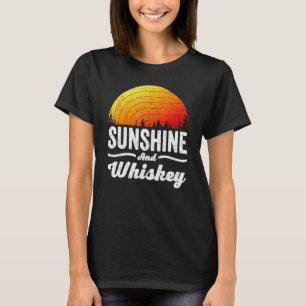 Camiseta Sunshine and Whiskey Vintage Retro Beach Summer