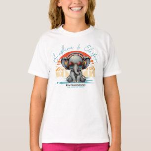 Camiseta Sunshine de primavera y Ele-fun Retro Beach Getawa