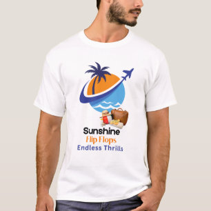 Camiseta Sunshine, Flip Flops, Thrills interminables