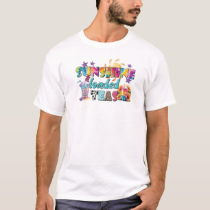 Camiseta Sunshine & Loaded Teas Coloridos Tonos de