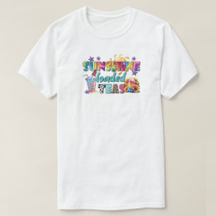 Camiseta Sunshine & Lodge Teas Coloridas Vibes de Verano Te
