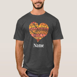 Camiseta Sunshine Naranja amarillo Mandala corazón personal
