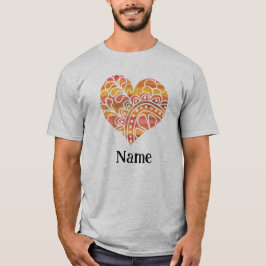 Camiseta Sunshine Naranja amarillo Mandala corazón personal