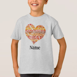 Camiseta Sunshine Naranja amarillo Mandala corazón personal