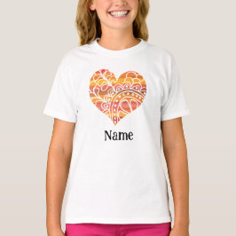 Camiseta Sunshine Naranja amarillo Mandala corazón personal