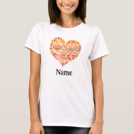 Camiseta Sunshine Naranja amarillo Mandala corazón personal