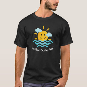 Camiseta Sunshine On My Mind Smile Face Happy Sonriente