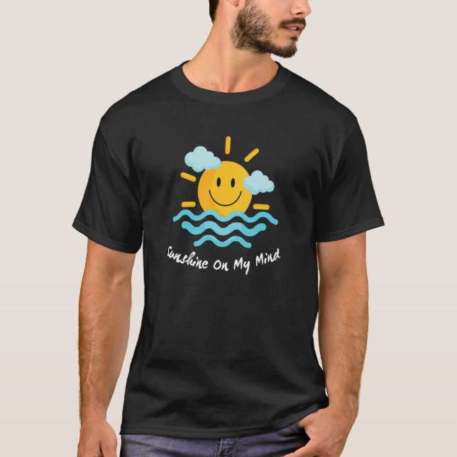 Camiseta Sunshine On My Mind Smile Face Happy Sonriente (Anverso)