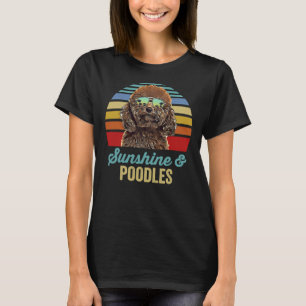 Camiseta Sunshine Poodles Dog Retro Sunset
