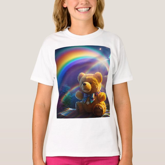 Camiseta Sunshine Rainbow Teddy Bear Wonderland (Anverso)