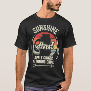 Camiseta Sunshine Retro Y Suma De Bebida De Ajengibre De Ap