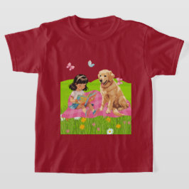 Camiseta Sunshine & Storytime – Niña y su Perro