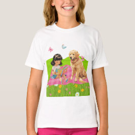Camiseta Sunshine & Storytime – Niña y su Perro
