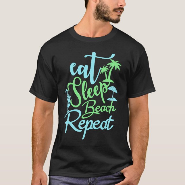 Camiseta Sunshine Summer Palm Trees Beach Vibes Tropical Su (Anverso)