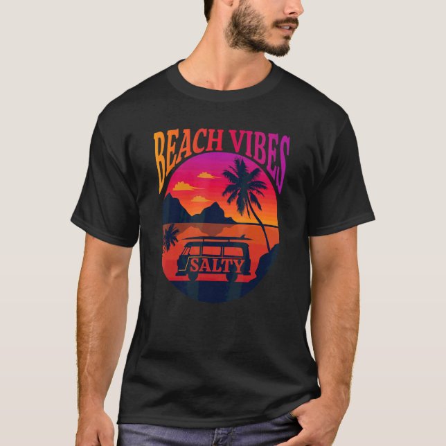 Camiseta Sunshine Summer Salty Beach Surfing Beach Viajes d (Anverso)