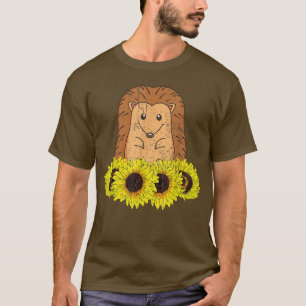 Camiseta Sunshine Sunflower Animal Hedgehog Flor amarilla S