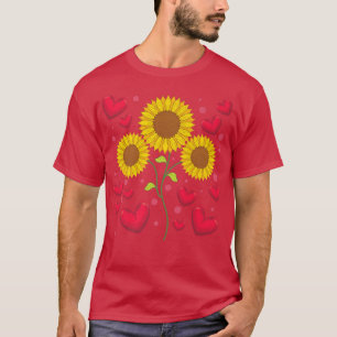 Camiseta Sunshine Sunflower Lover Hippie Flor Corazón Sunfl