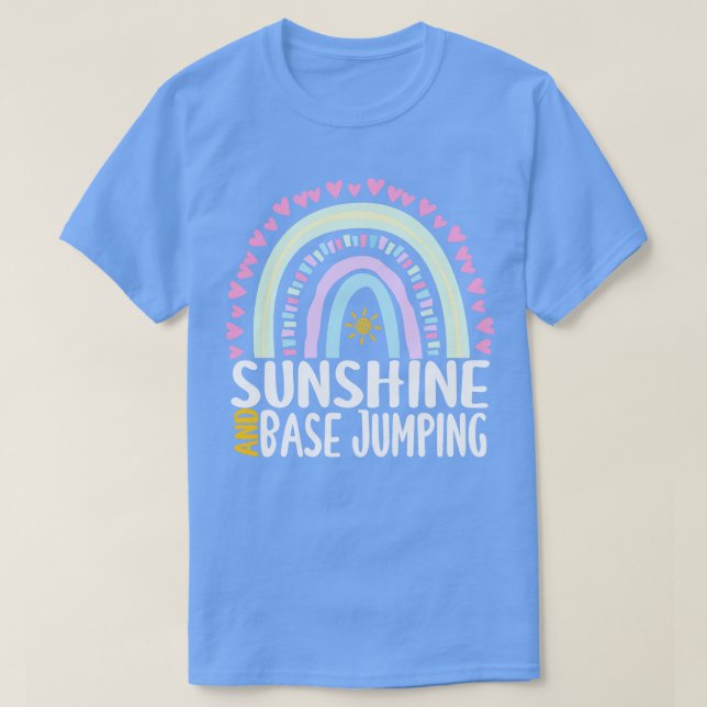 Camiseta Sunshine y base saltando lindo regalo arcoiris par (Diseño del anverso)