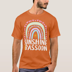 Camiseta Sunshine y Bassoon Cute Rainbow Gift para mujeres