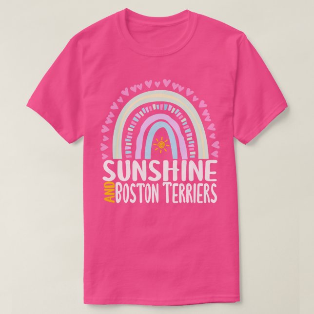 Camiseta Sunshine y Boston Terriers adoran regalo arcoiris  (Diseño del anverso)