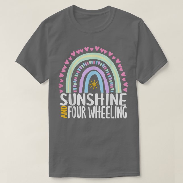 Camiseta Sunshine Y Cuatro Ruedas Cute Gráfico Arcoiris Wo (Diseño del anverso)