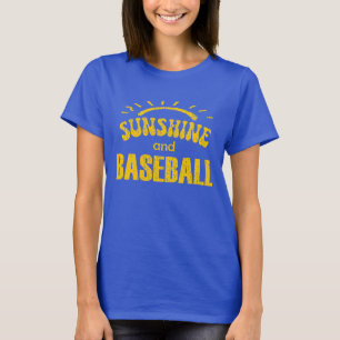 Camiseta Sunshine y el béisbol angustiado diseño soleado